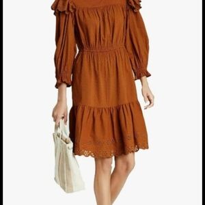 NEW! Universal Thread Women's Ruffle Long Sleeve Ruffle Dress SIZE S
